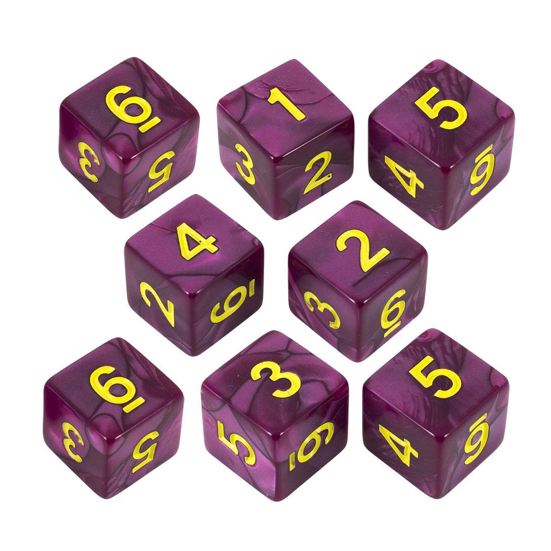 Paladin Roleplaying Purple Pearl Dice - 8D6 Set - 'Plum' — image 1