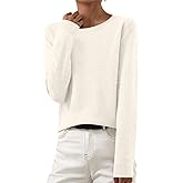 Cashmere Sweaters for Women Crewneck Knitted Warm Pullover Lightweight Long Sleeve Elegant Soft Fall Top Sweater