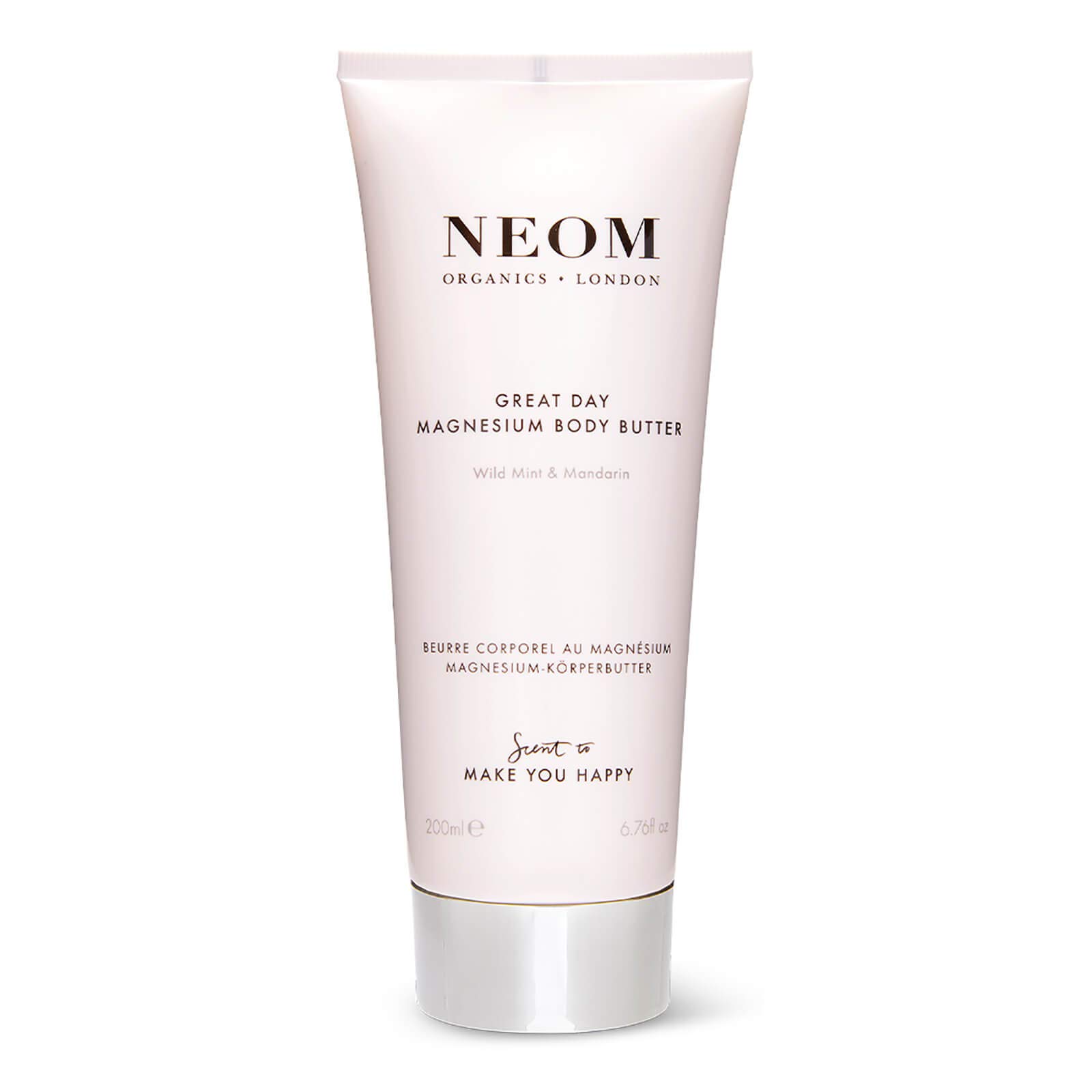 NEOM Great Day Magnesium Body Butter, 200ml I Wild mint and mandarin I Essential Oils I Zingy and Uplifting I Nourush and soften skin