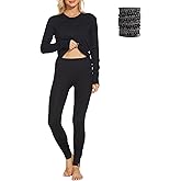 MERINNOVATION Merino Wool Base Layer Set for Women 100% Merino Wool Thermal Underwear Sets Lite - Midweight Top, Bottom