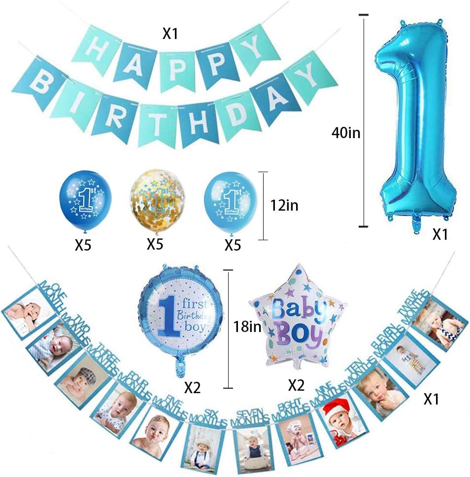 1er Anniversaire Guirlande De Banderoles Bebe 1 12 Mois Banniere De Photo 1er Anniversaire Banniere Blue Happy Birthday Banderole 1er Anniversaire Garcon Decoration Ballons Bleu Et Blanc Cuisine Maison Loisirs Creatifs Psicologoentarragona Es
