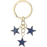PATIKIL Star Keychain, Cute Charm Enameled Star Keychain Glitters Bling Star Chain