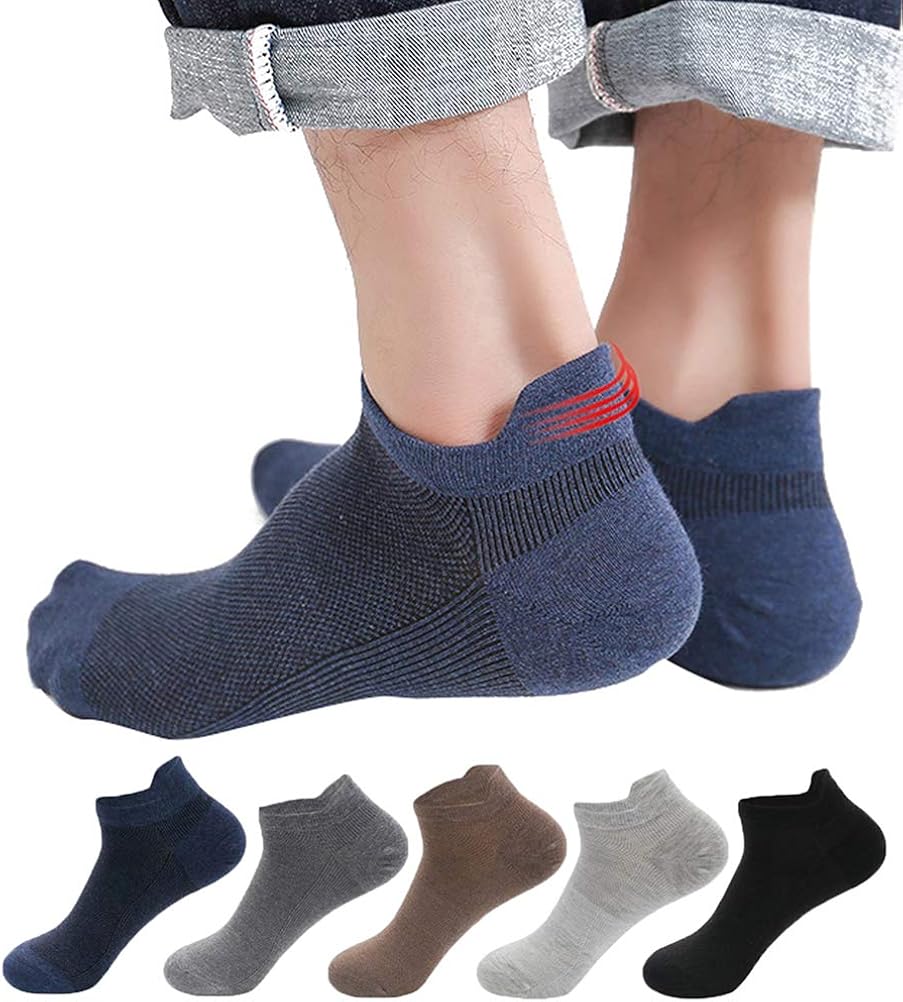 Amazon Co Jp Toesmileメンズフットカバー ショートソックス メンズソックス くるぶし 浅履き スポーツソックス パイルソックス クッションソックス 厚手 靴下 抗菌 5足セット 服 ファッション小物