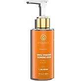 Hylunia Skincare Gentle Cleansing Lotion 5.1 oz with Hyaluronic Acid & Olive Oil Squalene โ Hydrating, Non-Drying, pH Balanced Facial Cleanser for Sensitive & Mature Skin, Makeup Remover