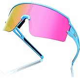 ZEMFAY Sports Polarized Sunglasses Men Women UV400 Cycling Glasses Windproof Goggles for Driving Running Golf Eyewear