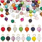 PH PandaHall Natural Gemstone Pendants & Charms - Crystal Stone Charms for DIY Crafts