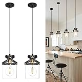 Black Kitchen Pendant Lighting over Island, Modern
