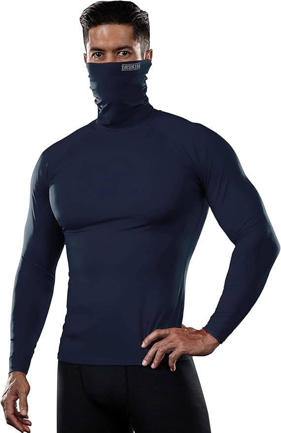 DRSKIN MASK Turtleneck Compression Shirts Top Dry Sports Baselayer
