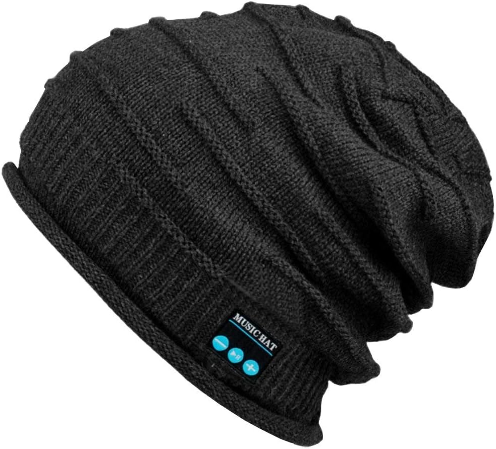 Upgraded Wireless Bluetooth Beanie Hat with Headphones V5.0, Unique Christmas Tech Gifts for Teen Boys/Girls/Boyfriend/Him/Husband/Men/Dad/Women/Stocking Stuffers/Built-in HD Stereo Speakers & Mic