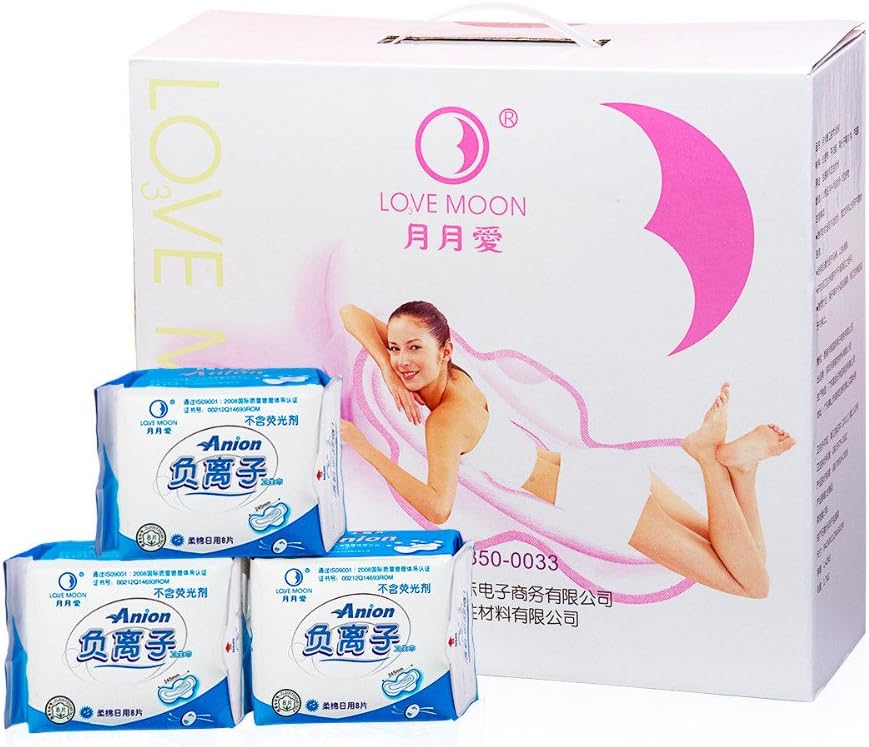 WinIon Anion Sanitary Napkins Daytime use Pad Winalite Lovemoon Sanitary Napkins Daytime use pad Anion Pads (20 Packs x 8 Pads)
