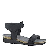 New Naot Women's Alba Sandal Black Velvet Nubuck 41