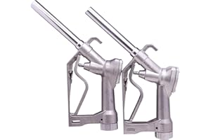 GIAYOGO 3/4"Inch FNPT Inlet Manual Fuel Nozzle 13/16" Straight Spout With 360 Rotating Connector Swivel & Hook Max Flow 24GPM 50 PSI Used For Diesel & Gasoline Water & Gravity Tank Fuel Transfer Pump