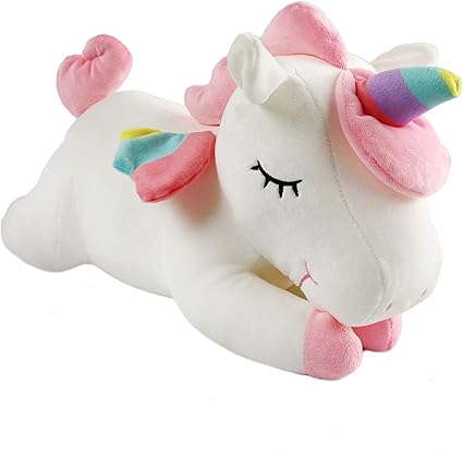 Jiada Super Soft Plush Unicorn Stuffed Toy Animal Pillow Cushion 30CM - White