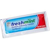 Freshmint&reg; 250 Packets of 0.28 oz. Single use Premium Anticavity Fluoride Toothpaste Packet (ADA Accepted)