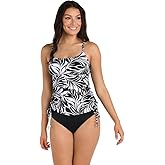 24th & Ocean Womens Side Shirred Tankini Swimsuit Top