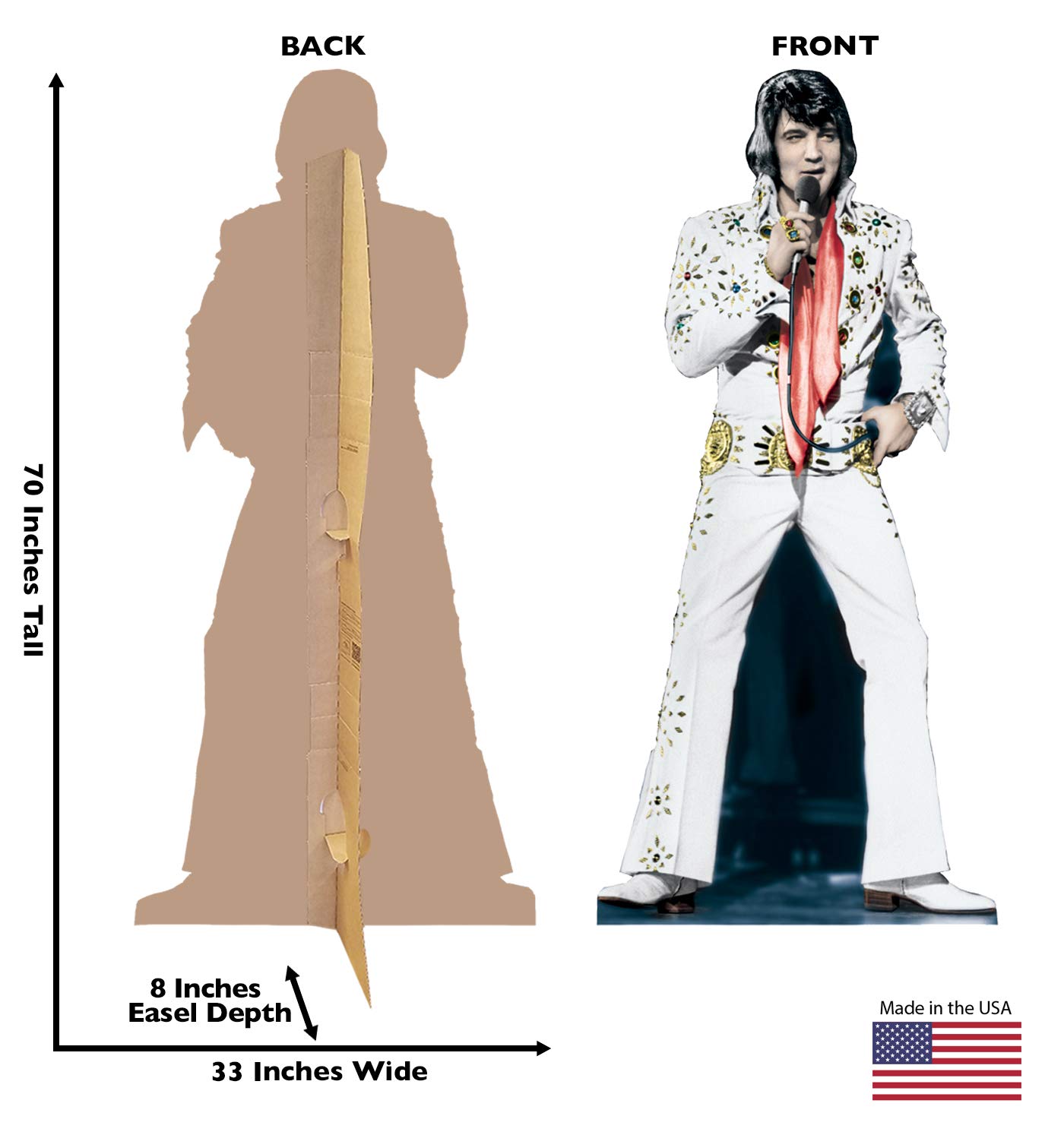 Elvis Presley Gold Jacket And Drums Lifesize Cardboard Cutout