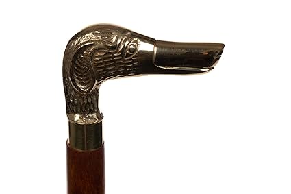 Eleganter Gehstock TM22038 Holz mit Messinggriff Hund Spazierstock Gehhilfe 100cm Stock zerlegbar in 3 Teile ideal zum verrei