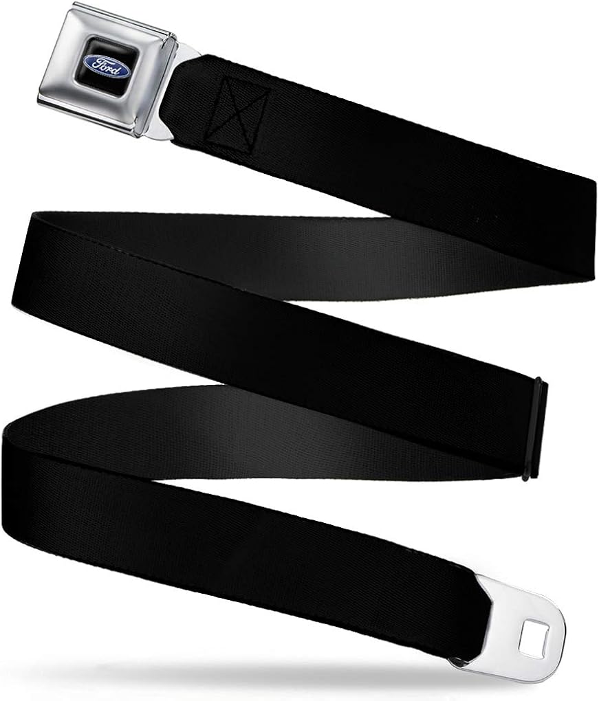 Buckle-Down Seatbelt Belt - Black - 1.0" Wide - 20-36 Inches in Length: Clothing