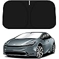 D-Lumina Windshield Sun Shade for Toyo-ta Prius 5th Gen 2023 2024 2025 Accessories, Front Window Sunshade Sun Visor Protector Block UV Rays Heat, Foldable 2 Layers 210T Material