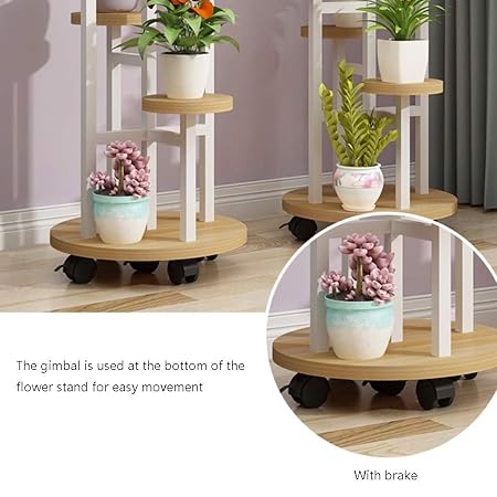 Jardinería Mobile Rack Polea Flower Stand Multi-capa De Cubierta ...