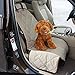 Pawow Deluxe Dog Bucket Seat Cover For Right Seat - Waterproof, Quilted - Nonslip Backing with Seat Anchors Universal Design for All Cars, Trucks & SUVs, Beige