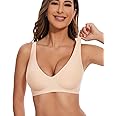 Vinfact Deep V Bras for Women No Underwire Buttery Soft Wireless Bras Light Lift Soft Seamless Bralettes