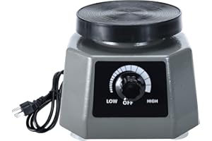 NORJIN 4 Inch Lab Vibrator, Round Shaker Oscillator Gypsum Mixing Machine 110V/100W Lab Equipment