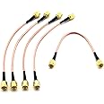 SDTC Tech 5 piezas de cable coaxial RF SMA macho a SMA macho adaptador de cable extensor de antena SMA macho (6 pulgadas/5.9 