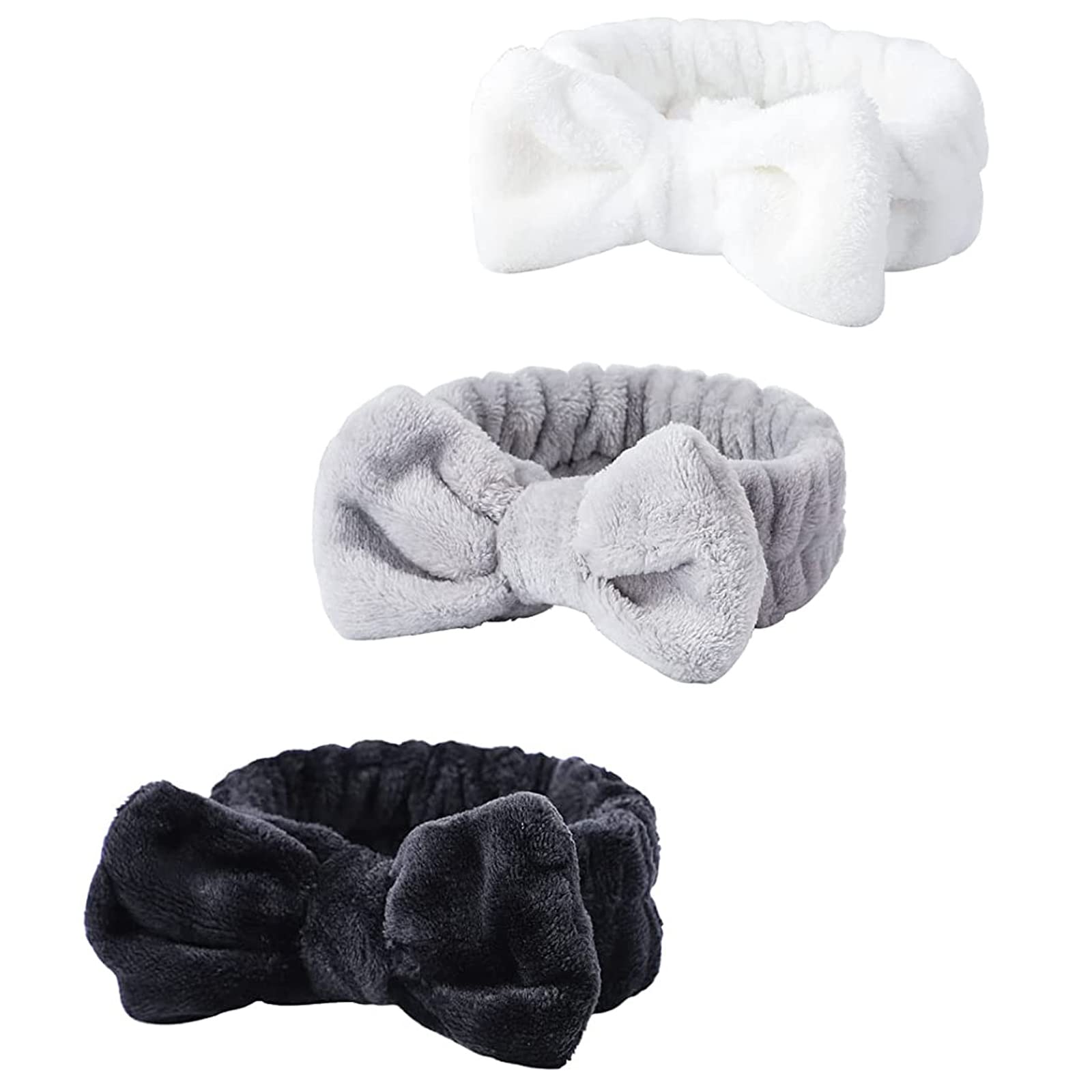 Photo 1 of WSYUB Headband for Washing Face, Spa Bow Hair Band, Fluffy Makeup Headbands, Slumber Party Supplies, Facial Headbands