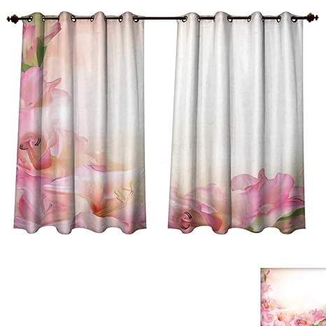 Amazon Com Rupperttextile Pink And White Blackout Curtains Panels