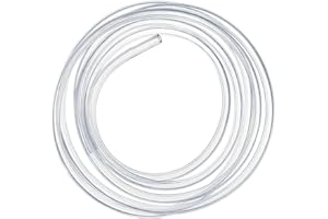Yesallwas 9.8 Foot - 1/4 Inch(6mm) ID x 5/16 Inch(8mm) OD Clear Vinyl Tubing, Translucent Plastic PVC Tubing Hose Pipe for Water Air Pump
