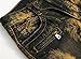 Men's Biker Moto Slim Fit Skinny Distressed Vintage Golden Runway Denim Jeans