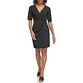 DKNY womens Short Sleeve Side Knot Dress