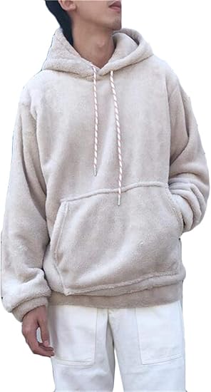 Amazon ジャング もこもこ パーカー 長袖 スウェット ボアフリース ジップパーカー コート メンズ 防寒 裏ボア トレーナー プルオーバー ゆったり 暖かい トレーナー パーカー 通販