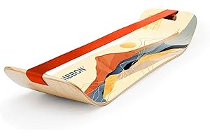 GIBBON SlackBoard - GiBoard Balance Board - Gift for Kids & Adults - 1 & 2 Line Options - Slackline Balance Trainer for Core Workouts, Standing Desk Exercise, Home Gym, Yoga & More