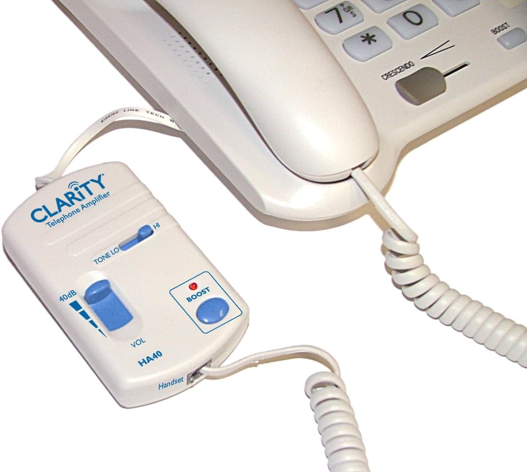 Amazon Com Clarity Clarha40 Portable Telephone Handset Amplifier Telephone Products And Accessories Electronics