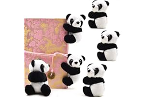 SUSHAFEN 6Pcs Finger Panda Plush Panda Clips Curtain Holder Stand Note Clip Photo Holder Stand Chinese Style Souvenir Cute Panda Plush Toy Finger Kids Toy,Home Decoration Plant Pots Bonsai Craft Decor