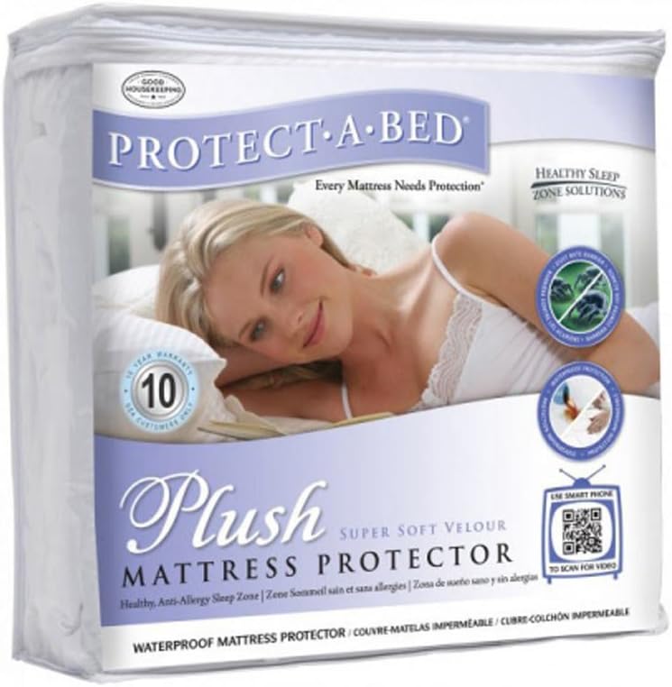 Protect A Bed - Plush 100% Waterproof Mattress Protector - Super King (180 x 200 cm)