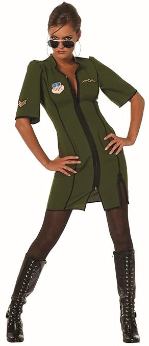 TH-MP Jetpilotin sexy Pilotin Fliegerin Damenkostüm US Jet Pilotenkostüm für Damen Fasching Karnval Mottoparty (34)