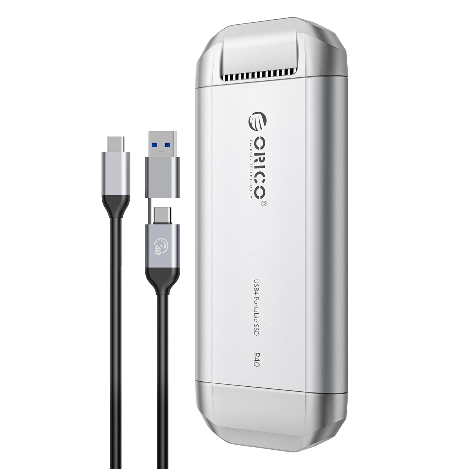 Photo 1 of ORICO 3700MB/s External SSD 4TB, Compatible with Thunderbolt 4/3, USB4.0 for 40Gbps, Portable Solid State Drive with 2 in 1 USB C Cable, for USB-C Smartphone, Tablets, PC & Mac, PSSD - R40
