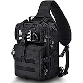 HAOMUK Tactical Sling Bag Pack Military Rover Shoulder Sling Backpack EDC Molle Assault Range Bag
