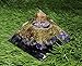 Orgone Pyramid Energy Generator – Third Eye Chakra Symbol Orgonite Lapis Lazuli Crystal Pyramid with Brass Metal - Chakra Balancing-Healing-Meditation-Yoga