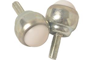 TOMUM Set of 6pcs CY-25D Bolt Type 1" Nylon Ball Transfer Bearing Unit Table Conveyor Roller Ball with Bolt for Transmission, Furniture, Wheelchair