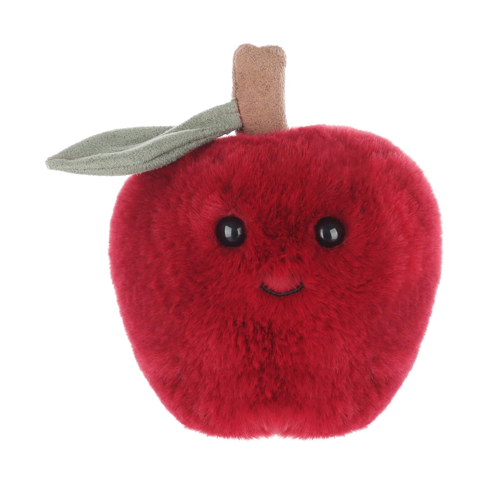 Apricot Lamb Toys Plush Red Apple Stuffed Plushies Fruit Soft Cute Cuddly Perfect for Kids 5.1 Inches
