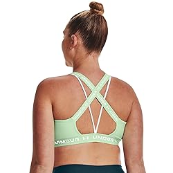 Under Armour Women's Crossback Low Bra, Aqua Foam