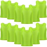 CIATBYYJ 12Pcs Youth Pinnies Scrimmage Vests, Sports Pennies for Youth Adults Soccer Basketball Scrimmage Training Vests,Team Sport Practice Jersey Chartreuse