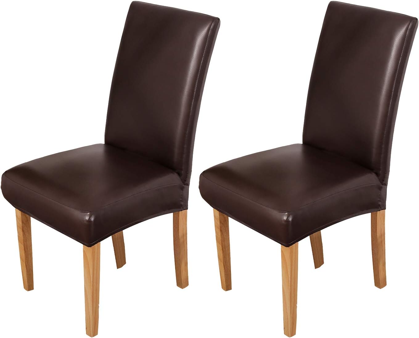 OSVINO Lot de 2 Housses de Chaise Salle à Manger Simili Cuir