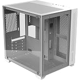 GABINETE GAMER FORCEFIELD WHITE GHOST - FRONTAL E LATERAL EM VIDRO - PCYES - GFFWGP - PCYES