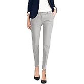 Hybrid & Company Womens Super Comfy Flat Front Stretch Trousers Chino Pants