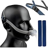 Airfit P10 Replacement Headgear Strap with Strap Covers CPAP Nasal Pillow Mask Headgear Fully Adjustable Design Fit for Airfit P10 N30 Airsense 10 11 Nasal Pillow Mask (2 Pack)